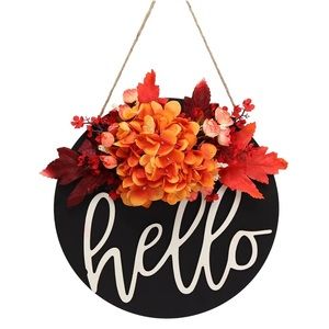 LAST! 12 Inches Fall Wreath,Hydrangea Wreaths for Front Door Wreath for Front
